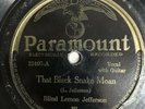 Prewar Blues 78rpm Blind Lemon Jefferson  That Black Snake Moan - Paramount