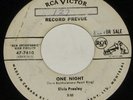 ELVIS PRESLEY ONE NIGHT 1957 WLP Promo DJ Copy 45 & Rca Sleeve RECORD PREVUE
