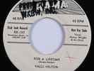 R&B Soul 45 VALLI HILTON For A Lifetime RAMA promo HEAR