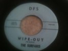 THE SURFARIS 45' RECORD WIPE-OUT SURFER JOE DFS LABEL NEAR MINT -