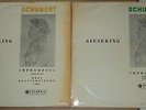 Walter Gieseking SCHUBERT Impromptus - Columbia Blue/Gold 33CX 1611/33CX 1612
