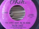 Northern Soul R&B Records. Major Lance. You Don't Want Me No More. VG+