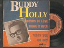 BUDDY HOLLY ,Words of love,Original Rare FRENCH EP Coral.Rock and Roll