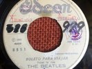 THE BEATLES-CHILE  PROMO SINGLE WHITE LABELS ODEON 1965 TICKET TO RIDE