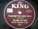 DON RENO and RED SMILEY  Please Don't Feel Sorry For Me  KING '54 Bluegrass 78
