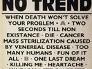 No Trend  When Death Won't Solve Your Problem