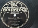 Al Borak Band 78rpm Single 10-inch Hollywood Records #75 Lights Out March