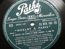 JACQUES DUMONT OUBRADOUS Mozart a Paris RECORD 1 french 1956 pathe DTX 191 FD LP