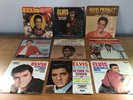 9 ELVIS PRESLEY COLLECTORS' SERIES PICTURE SLEEVES W/45'S