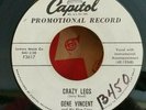 Gene Vincent & His Blue Caps Capitol 3617 CRAZY LEGS/ IMPORTANT WORDS / PROMO 45