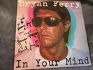 BRYAN FERRY signed AUTOGRAPH dated June 10th MUNICH - IN YOUR MIND LP UK ED1 77