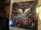 saxon rock the nation lp with history book of the band