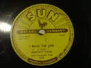 JOHNNY CASH SUN 241 I WALK THE LINE / GET RHYTHM 78 RARE COUNTRY
