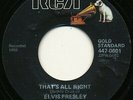 Elvis Presley / That's All Right / Blue Moon Of Kentucky / Vinyl / Rock'n'Roll