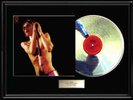 IGGY POP STOOGES RAW POWER  FRAMED LP WHITE GOLD SILVER PLATINUM TONE RECORD