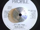 RAP 45 - RUN-D.M.C. - IT'S LIKE THAT /SUCKER M.C.'s Profile WL PROMO Scarce Hear