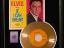 ELVIS PRESLEY IF I CAN DREAM 45 RPM GOLD METALIZED RECORD RARE NON RIAA AWARD