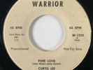 CURTIS LEE Pure Love / With All My Heart Warrior WLP Promo Teen R&B 45 HEAR