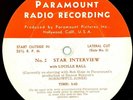 Bob Hope & Lucille Ball Interviews 33 RPM Paramount Radio Record Sorrowful Jones