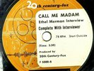 Ethel Mermen Interview Call Me Madam 20th Century Fox Transcription Record Promo