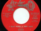 Rare Latin Soul 45 - Sunny & Sunliners - I Was Born A Free Man - Key-Loc # 1055