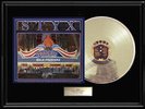 STYX PARADISE THEATER ALBUM FRAMED LP WHITE GOLD SILVER PLATINUM TONED RECORD