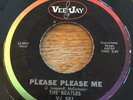 THE BEATLES PLEASE PLEASE ME/FROM ME TO YOU 45 RECORD OVAL LOGO VEE JAY RECORDS