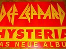 MINT  1987 Unique German XL (84cm) Promo Only Poster DEF LEPPARD 