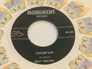 45 RPM Billy Graves MONUMENT 401 The Shag 1958 ROCKER VG++