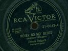 JIMMIE RODGERS. NEVER NO MO' BLUES / DADDY AND HOME. 78. 1949 ISSUE