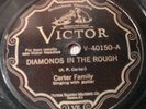 Carter Family-Diamonds In The Rough/Grave On The Green Hillside-Victor 40150-V+