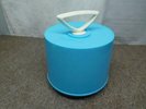 Vintage Turquoise/Blue DISK-GO-CASE 45 RPM Record Case with 44 RPM Records