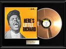 HERE'S LITTLE RICHARD VINTAGE FRAMED LP GOLD METALIZED RECORD VINYL NON RIAA