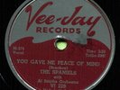 SPANIELS (You Gave Me Peace Of Mind / Please Don't) R&B/SOUL 78  RPM  RECORD