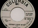 ROCKABILLY 45 RPM, BOBBY LORD, COLUMBIA PROMO, VG++, EVERYBODYS ROCKIN BUT ME