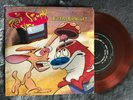 THE REN AND STIMPY SHOW LITTLE EEDIOT 1993 TRANSLUCENT ORANGE VINYL 7