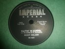 78 rpm Ricky Nelson BLACK LABEL 78 IMPERIAL 1452 WAITIN IN SCHOOL - STOOD UP