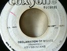 ABYSSINIANS DECLARATION OF RIGHTS /VERSION on COXSONE STUDIO ONE 1st press EX