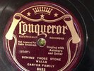 Conqueror 8633  Carter Family BEHIND THOSE STONE WALLS 78 rpm Country 1935 E/E-