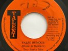 TWO RASTA MAN False Rumour TALENT 45 Rare Roots Reggae Killer Dub HEAR