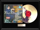 TONY BENNETT GREATEST HITS FRAMED LP GOLD METALIZED RECORD VINYL ALBUM RARE