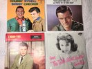 Vintage 4 45rpms Sleeves Rick Nelson, Chubby Checker/Bobby Ryder, Annette