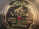 Victor 40196 Blind Alfred Reed BOB YOUR HAIR # 2   78 rpm Country 1929  VV+/V