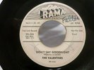 The Valentines. Don't Say Goodnight / I Cried OH OH 1957 Rama Records. 45 rpm