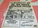 AC DC Dirty Deeds Done Cheap 1976 Originall ADVERT/POSTER With TOUR DATES Rare