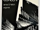 JAMES B WELCH ORGANIST CONCERT AUDIOPHILE VINYL LP WILSON AUDIO H-1-77 NM