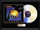 DEF LEPPARD PYROMANIA WHITE GOLD SILVER PLATINUM TONE RECORD LP NON RIAA  AWARD