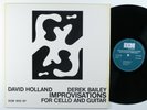 DAVID HOLLAND DEREK BAILEY Improvisations For Cello And Guitar ECM LP VG++