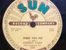 JOHNNY CASH There You Go / Train Of Love '56 SUN #258 78RPM shellac 10