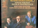 ROSTROPOVICH cello AUTOGRAPHED - BRAHMS Double Concerto PERLMAN - LP 1980